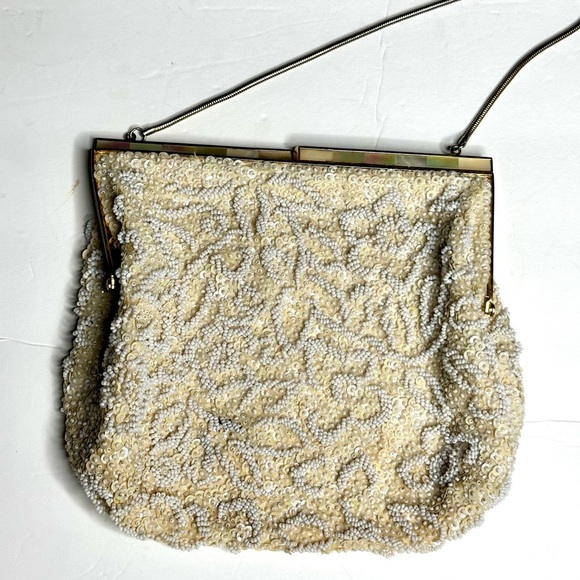 COPY - Vintage 1960s Handbag with Lucite Trim - Picture 1 of 6